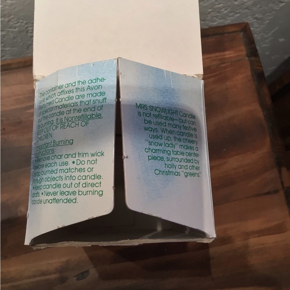 Vintage AVON MRS SNOWLIGHT Bayberry Fragrance Candle Christmas Snowman 5.5” - Picture 3 of 3